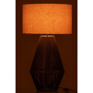 Lampada in carta e metallo nero 45x45x78 cm