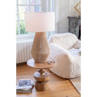 Lampada in carta marrone e metallo 45x45x78 cm