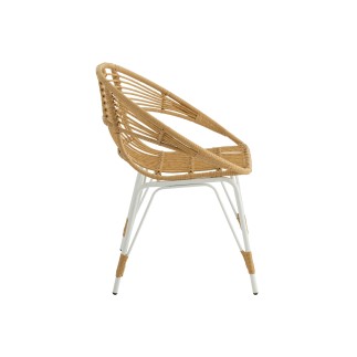 Chaise d'exterieur en métal naturel 64x62x79 cm