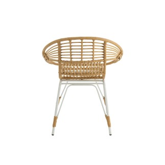 Chaise d'exterieur en métal naturel 64x62x79 cm