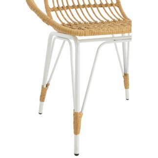 Chaise d'exterieur en métal naturel 64x62x79 cm