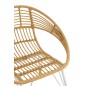 Chaise d'exterieur en métal naturel 64x62x79 cm