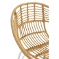 Chaise d'exterieur en métal naturel 64x62x79 cm