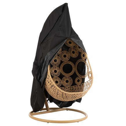 Funda de protección para silla de exterior de plástico negro 177x1x206 cm