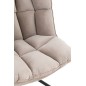 Chaise relax sur cadre avec coussin en métal gris 78x73x92 cm