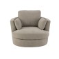 Sillón giratorio de tela gris 109x100x89 cm