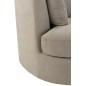 Sillón giratorio de tela gris 109x100x89 cm