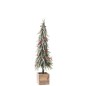 Albero di Natale in plastica verde e rossa 18x18x75 cm Albero di Natale in plastica verde e rossa 18x18x75 cm
