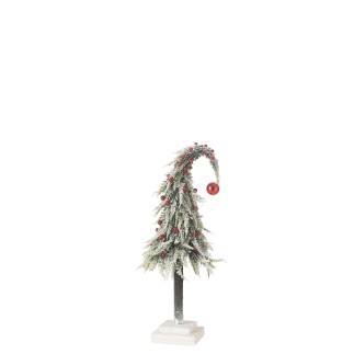 Árbol de Navidad de plástico led rojo y verde 18x18x55 cm