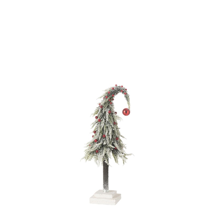 Árbol de Navidad de plástico led rojo y verde 18x18x55 cm Árbol de Navidad de plástico led rojo y verde 18x18x55 cm