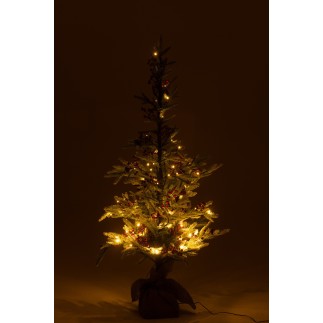 Árbol de Navidad de plástico led rojo y verde 80x80x130 cm
