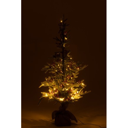 Árbol de Navidad de plástico led rojo y verde 80x80x130 cm