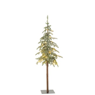 Árbol de Navidad de plástico led verde 35x35x145 cm