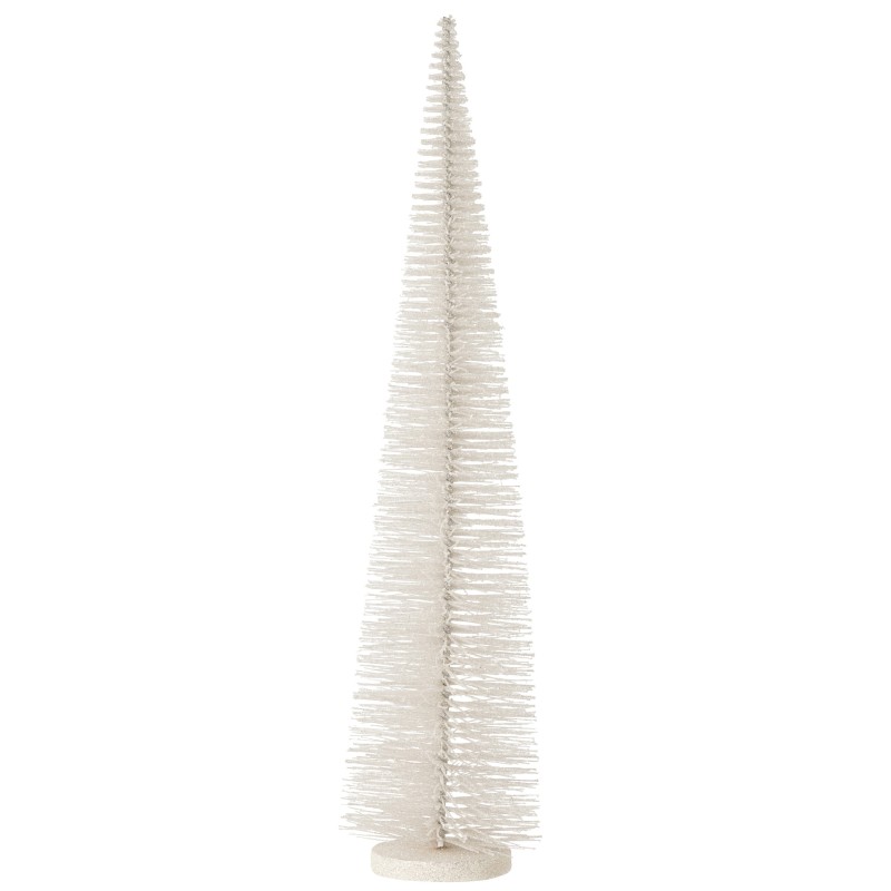 Albero di Natale in plastica bianca glitterata 15x15x61 cm Albero di Natale in plastica bianca glitterata 15x15x61 cm