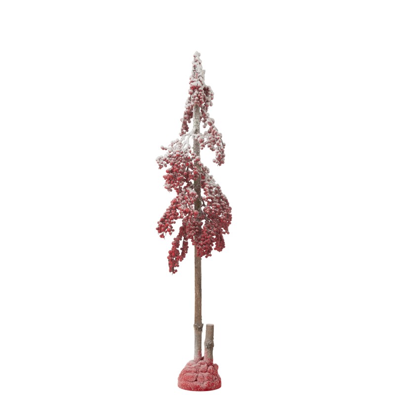 Árbol de Navidad de bayas rojas de plástico 30x30x108 cm Árbol de Navidad de bayas rojas de plástico 30x30x108 cm