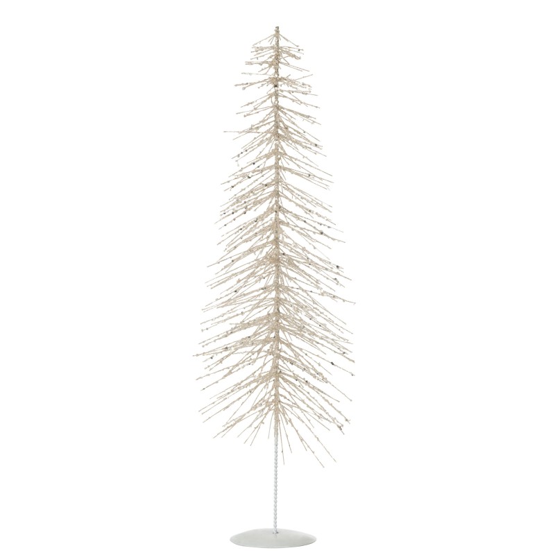 Albero di Natale in plastica glitterata argento 18x18x58 cm Albero di Natale in plastica glitterata argento 18x18x58 cm
