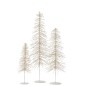 Albero di Natale in plastica glitterata argento 18x18x58 cm Albero di Natale in plastica glitterata argento 18x18x58 cm