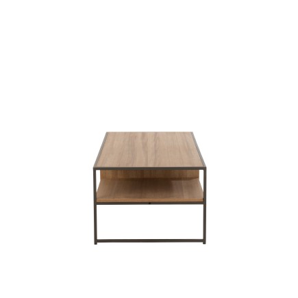 Mesa de centro de madera y metal con 1 cajón L120*l60*H42cm