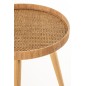 Set de 2 tables plateaux en bois naturel 51x51x55 cm Set de 2 tables plateaux en bois naturel 51x51x55 cm