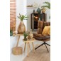 Set de 2 tables plateaux en bois naturel 51x51x55 cm Set de 2 tables plateaux en bois naturel 51x51x55 cm