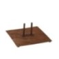 Base per 2 plettri in metallo marrone 30x30x12 cm Base per 2 plettri in metallo marrone 30x30x12 cm