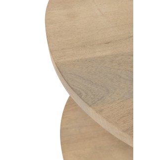 Consola de 3 pisos en Madera Natural 140x40x98cm
