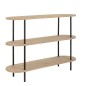 Consola de 3 pisos en Madera Natural 140x40x98cm