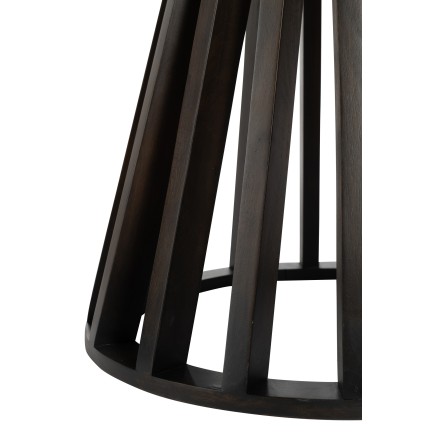 Mesa redonda de madera negra 110x110x76cm