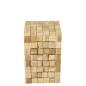 Mesa auxiliar de madera natural 30x30x45 cm
