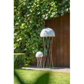 Support en métal blanc 15x15x55 cm