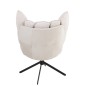 Silla reclinable en marco con cojín de metal beige 78x73x92 cm Silla reclinable en marco con cojín de metal beige 78x73x92 cm