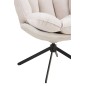 Silla reclinable en marco con cojín de metal beige 78x73x92 cm Silla reclinable en marco con cojín de metal beige 78x73x92 cm