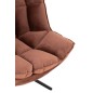 Chaise relax en métal orange 78x73x92cm