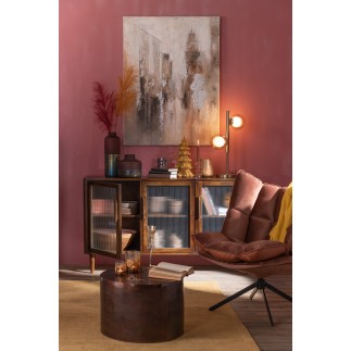 Chaise relax en métal orange 78x73x92cm