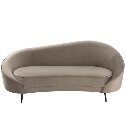Sofa en textile gris 182x86x76 cm