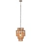 Lampe suspendue sur 4 étages en bambou naturel L37xl37xH142cm Lampe suspendue sur 4 étages en bambou naturel L37xl37xH142cm