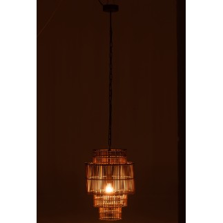Lampe suspendue sur 4 étages en bambou naturel L37xl37xH142cm