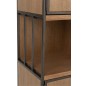 Estantería de madera y metal con varios compartimentos L90 * A40 * H120cm.