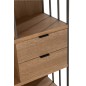 Estantería de madera y metal con varios compartimentos L90 * A40 * H120cm.