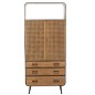 Armadio alto a 3 cassetti in metallo naturale 80x35x180 cm Armadio alto a 3 cassetti in metallo naturale 80x35x180 cm
