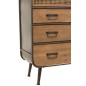 Armadio alto a 3 cassetti in metallo naturale 80x35x180 cm Armadio alto a 3 cassetti in metallo naturale 80x35x180 cm