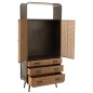 Armadio alto a 3 cassetti in metallo naturale 80x35x180 cm Armadio alto a 3 cassetti in metallo naturale 80x35x180 cm