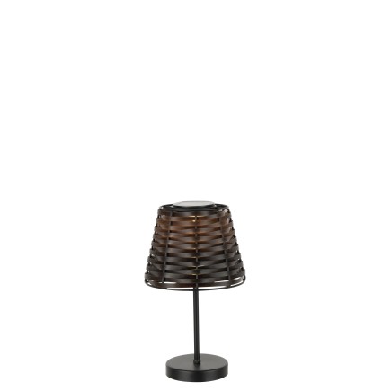 Lámpara de mesa de metal marrón de 20x20x31 cm