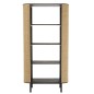 Scaffale gamma Milo in legno nero 100x40x190 cm