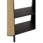 Estantería de la gama Milo en madera negra de 100x40x190 cm.