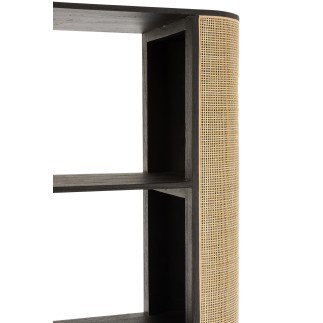 Scaffale gamma Milo in legno nero 100x40x190 cm