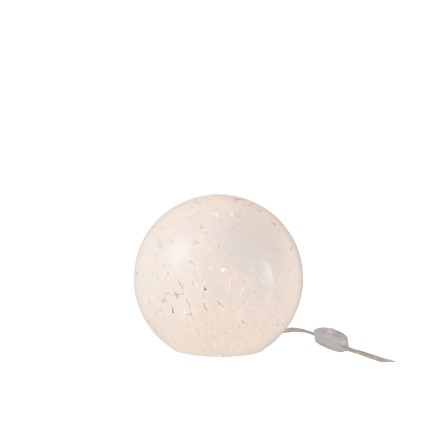 Lámpara de bola de vidrio blanco para colocar de 20x20x18 cm