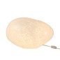 Candeeiro esférico de mesa em vidro branco 40x30x26 cm