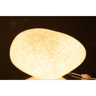 Lámpara de bola de vidrio blanco para colocar de 40x30x26 cm