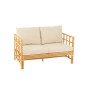 Sofá de 2 plazas de madera natural 127x73x64cm Sofá de 2 plazas de madera natural 127x73x64cm